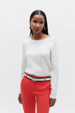 Pull Marin Aurelie Ivoire Femme*CAROLL Fashion