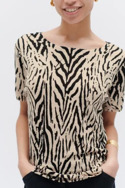 Pull Marty Print 100% Lin Femme*CAROLL Best