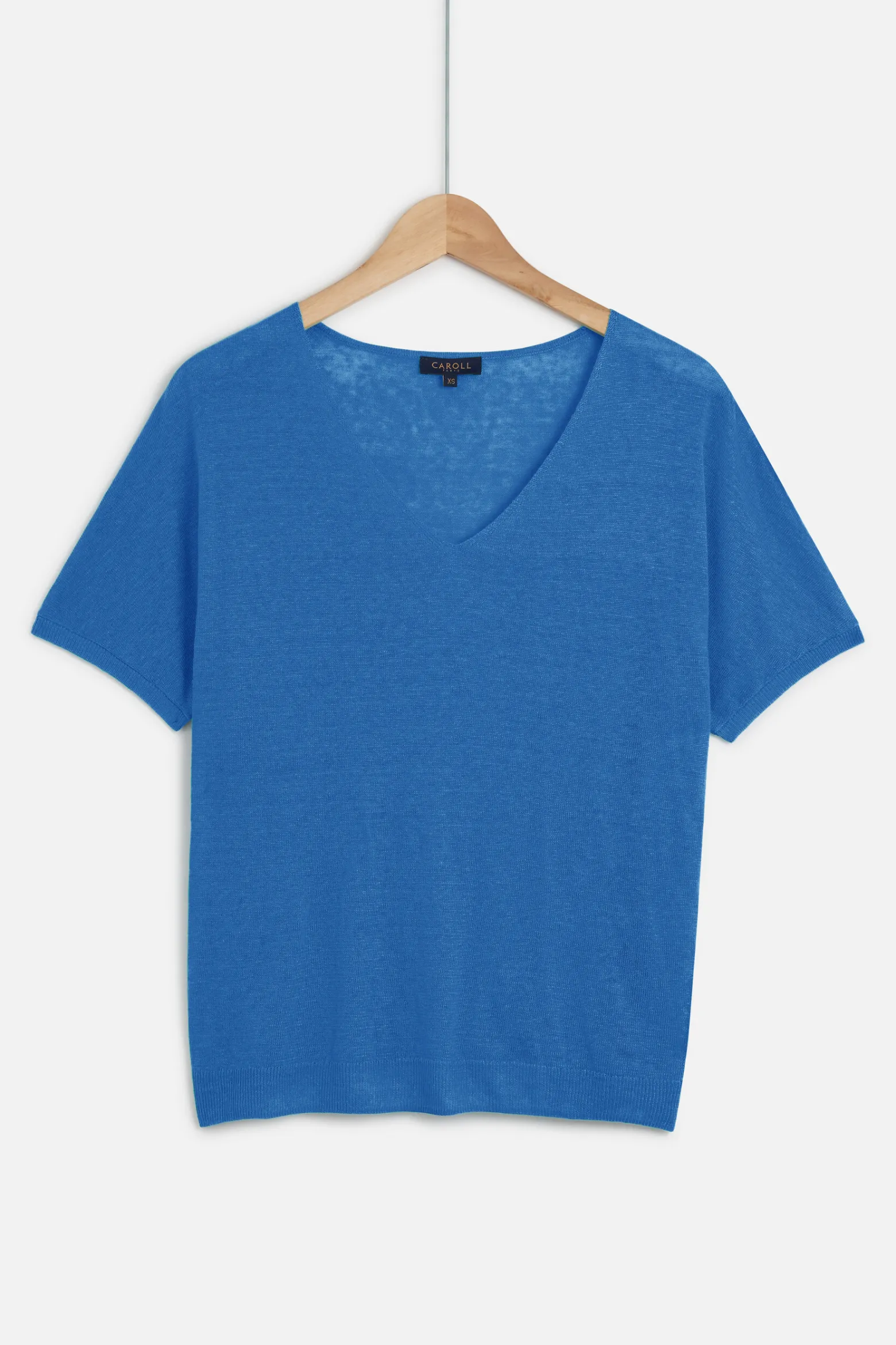 Pull Milane 100% Lin Bleu Electrique Femme*CAROLL New