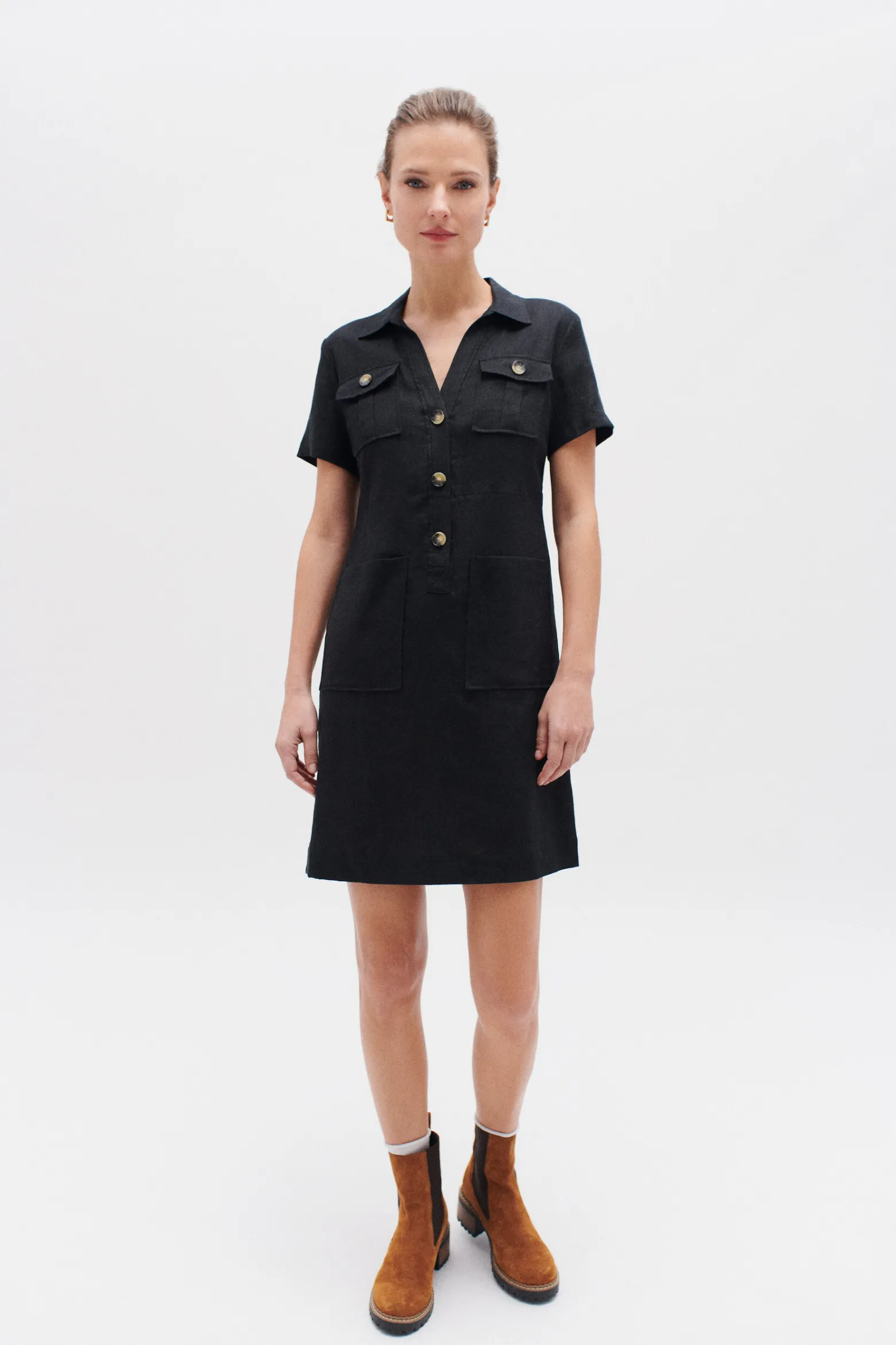 Robe Laure 100% Lin Femme*CAROLL Cheap