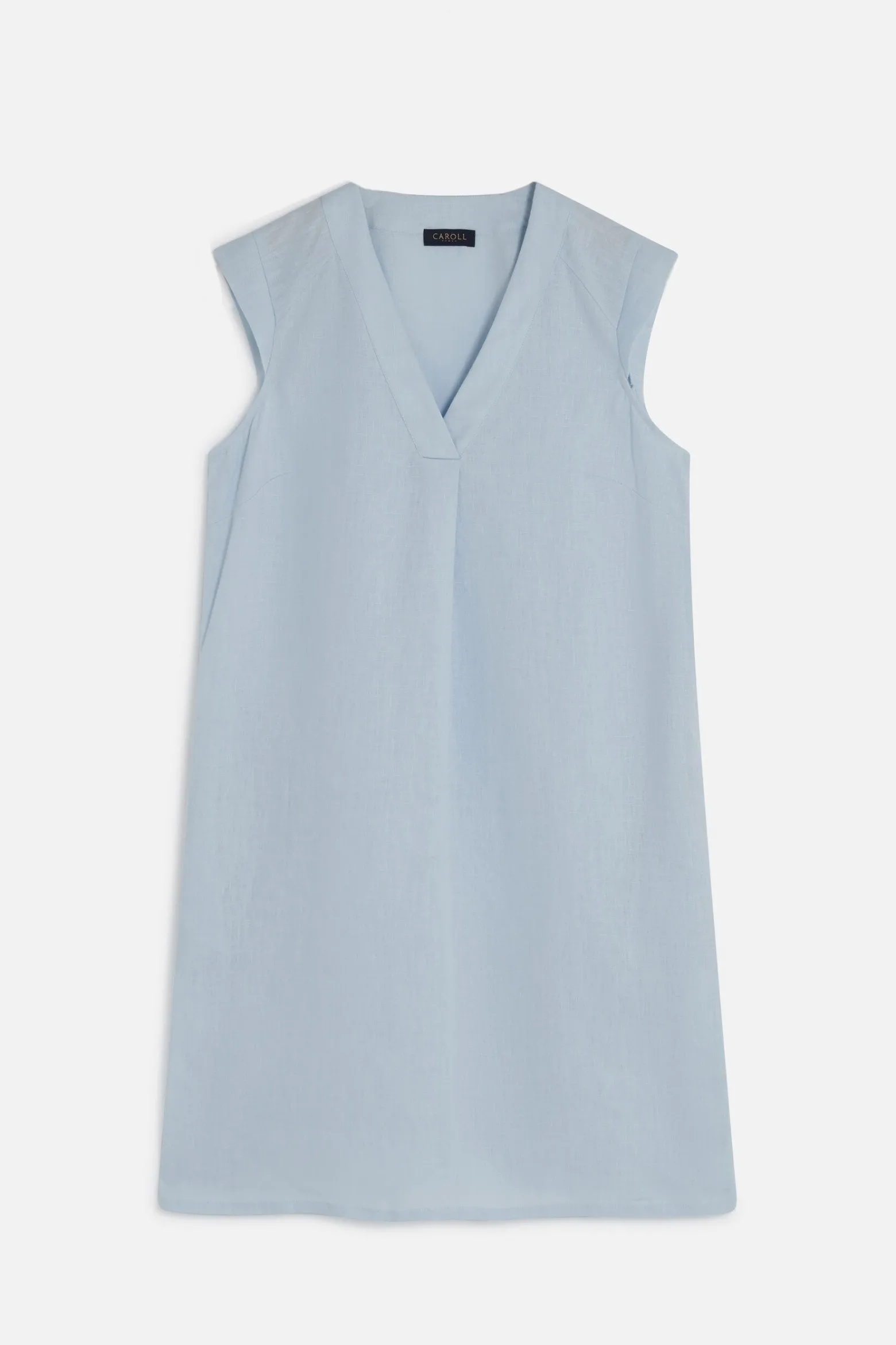 Robe Pamela 100% Lin Bleu Ciel Femme*CAROLL Best Sale