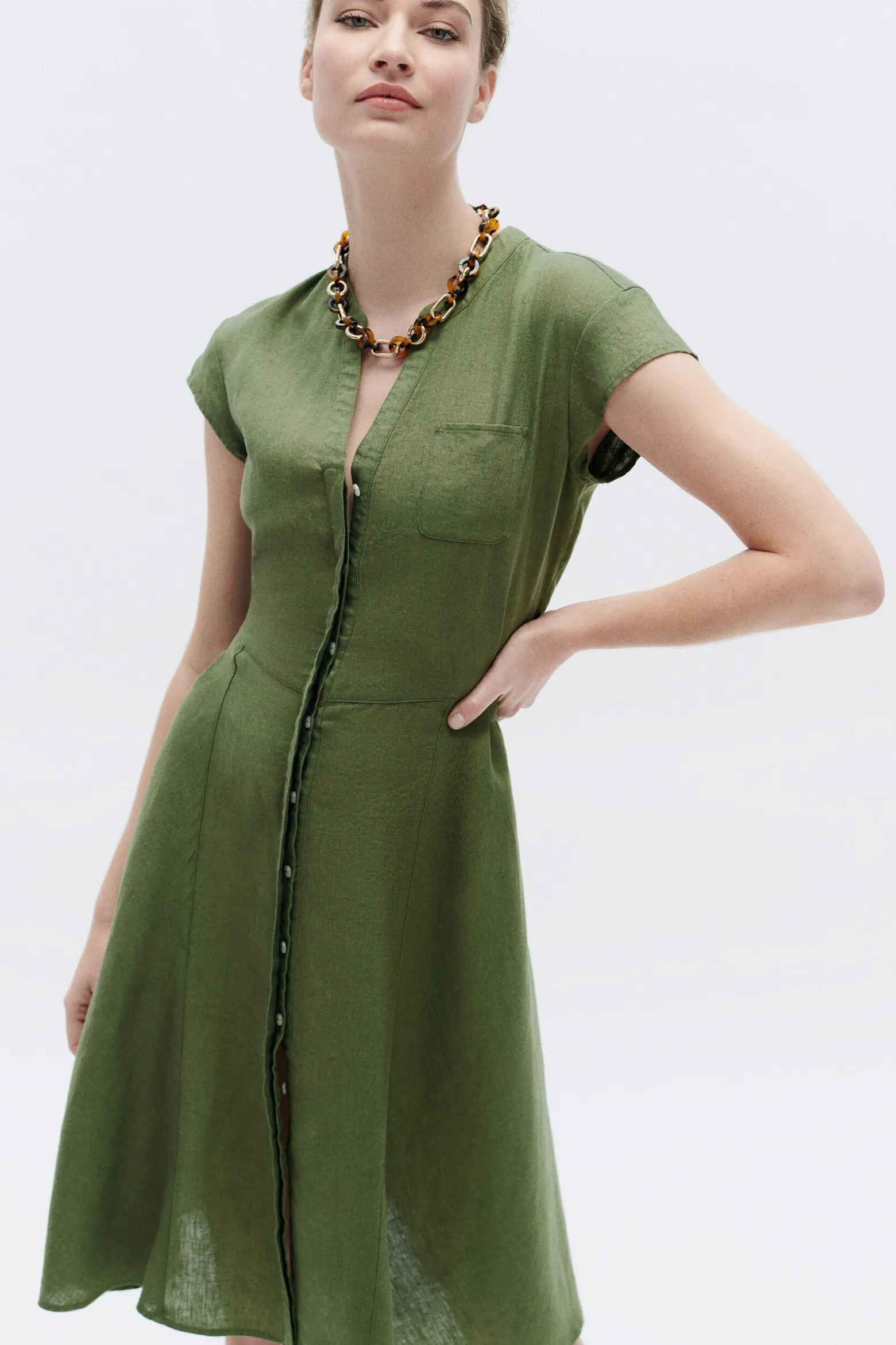 Robe Rosine Vert Kaki Femme*CAROLL Hot