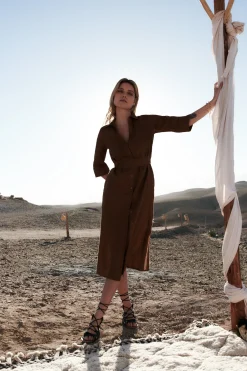 Robe Yana 100% Lin Femme*CAROLL Flash Sale