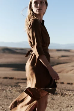 Robe Yana 100% Lin Femme*CAROLL Flash Sale