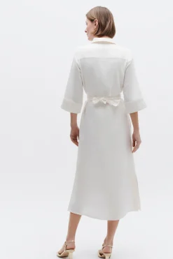Robe Yana 100% Lin Ivoire Femme*CAROLL Cheap