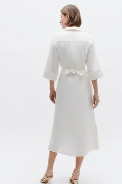 Robe Yana 100% Lin Ivoire Femme*CAROLL Cheap