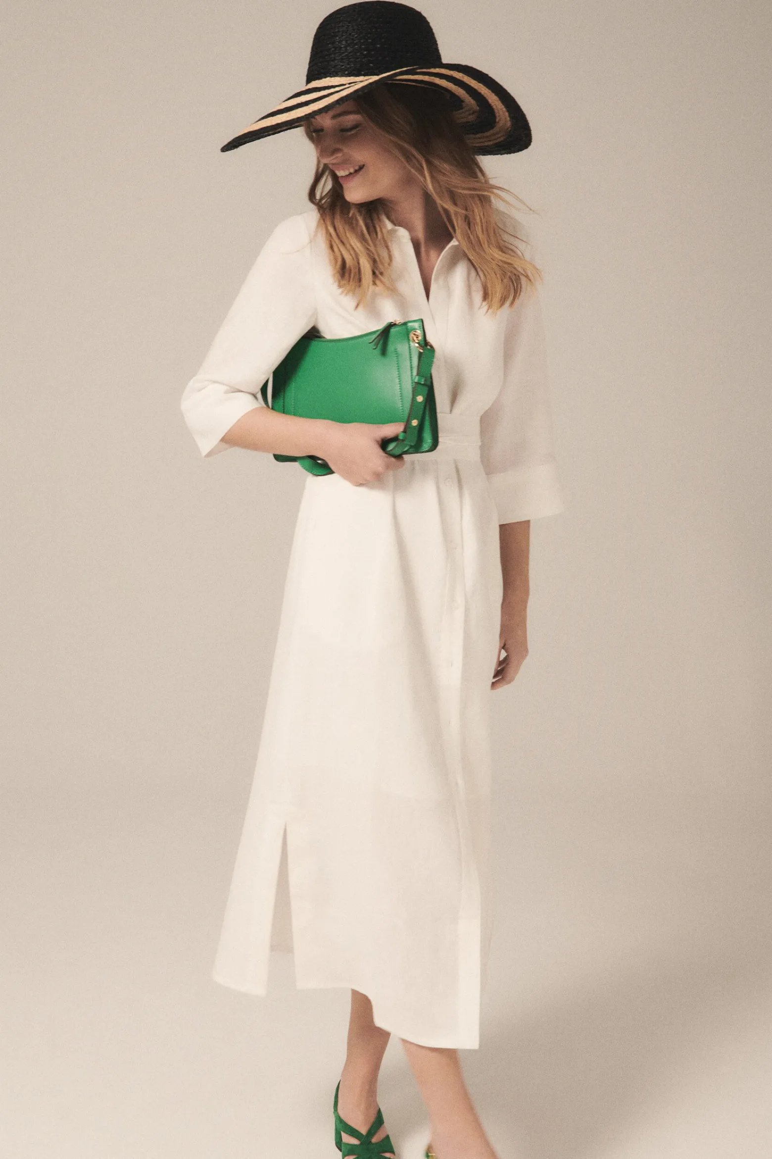 Robe Yana 100% Lin Ivoire Femme*CAROLL Cheap