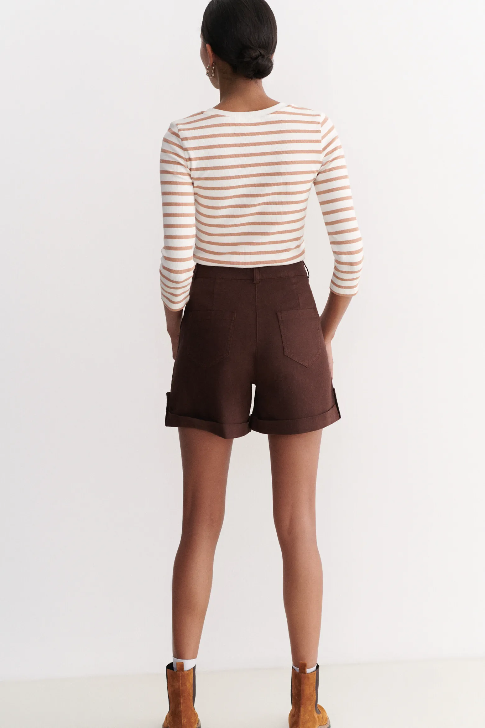 Short Castino Casual Marron Fonce Femme*CAROLL Best