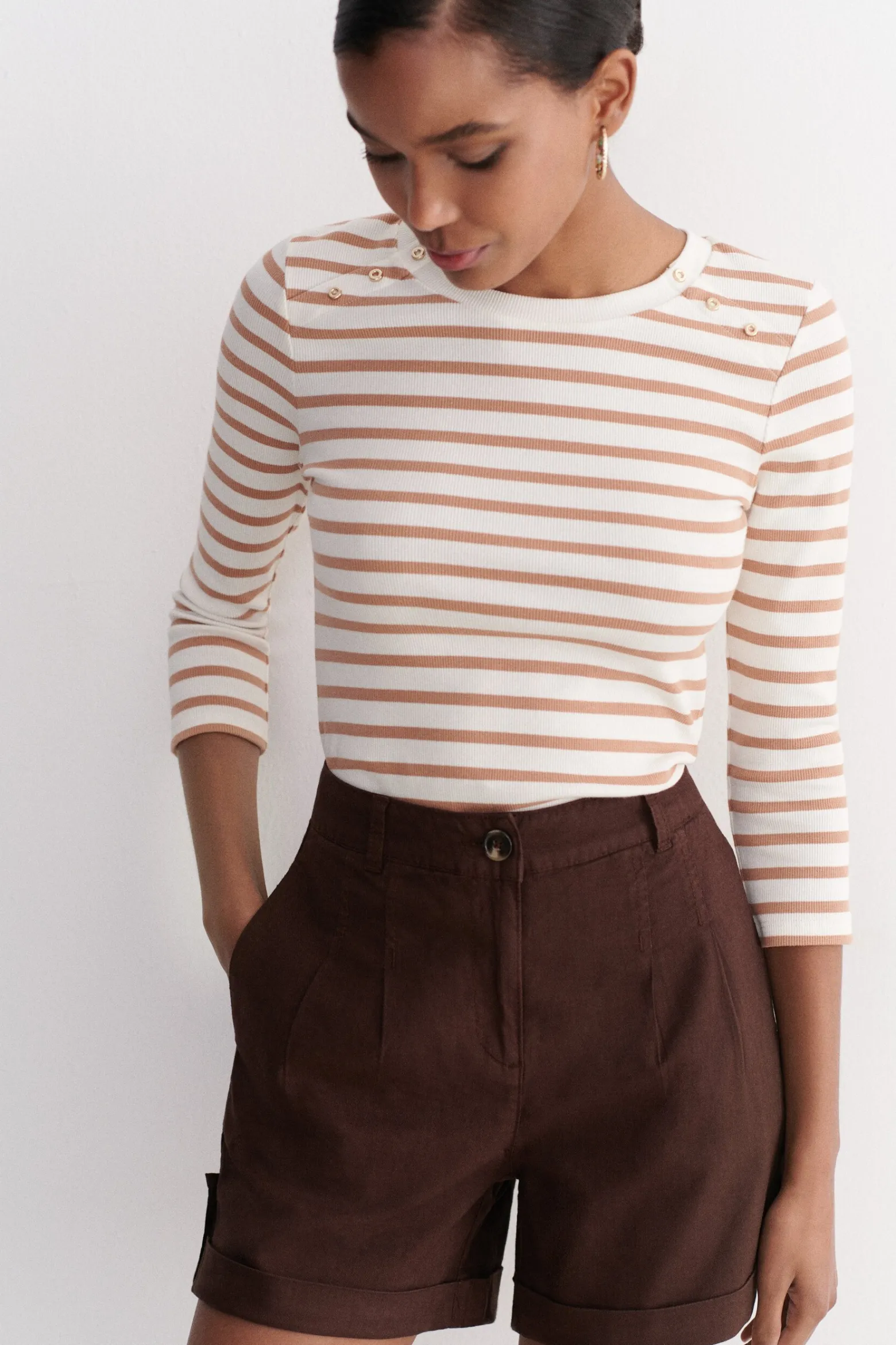 Short Castino Casual Marron Fonce Femme*CAROLL Best