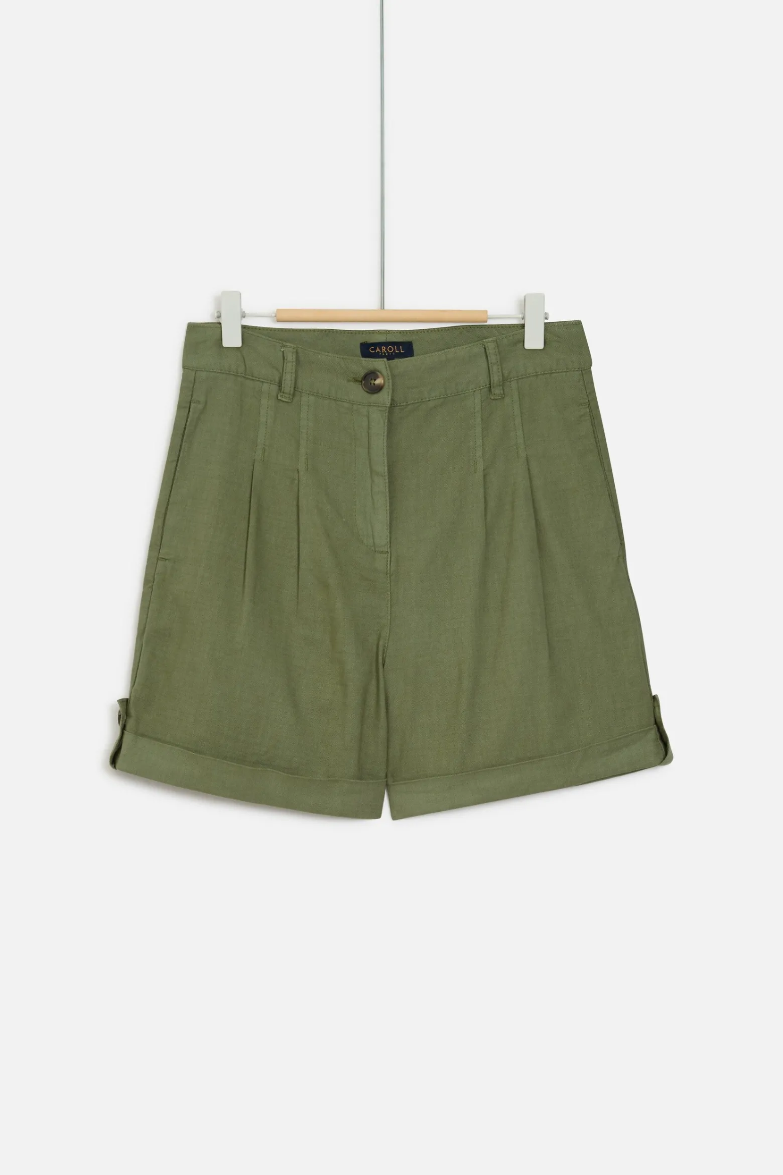 Short Castino Casual Vert Kaki Femme*CAROLL Cheap