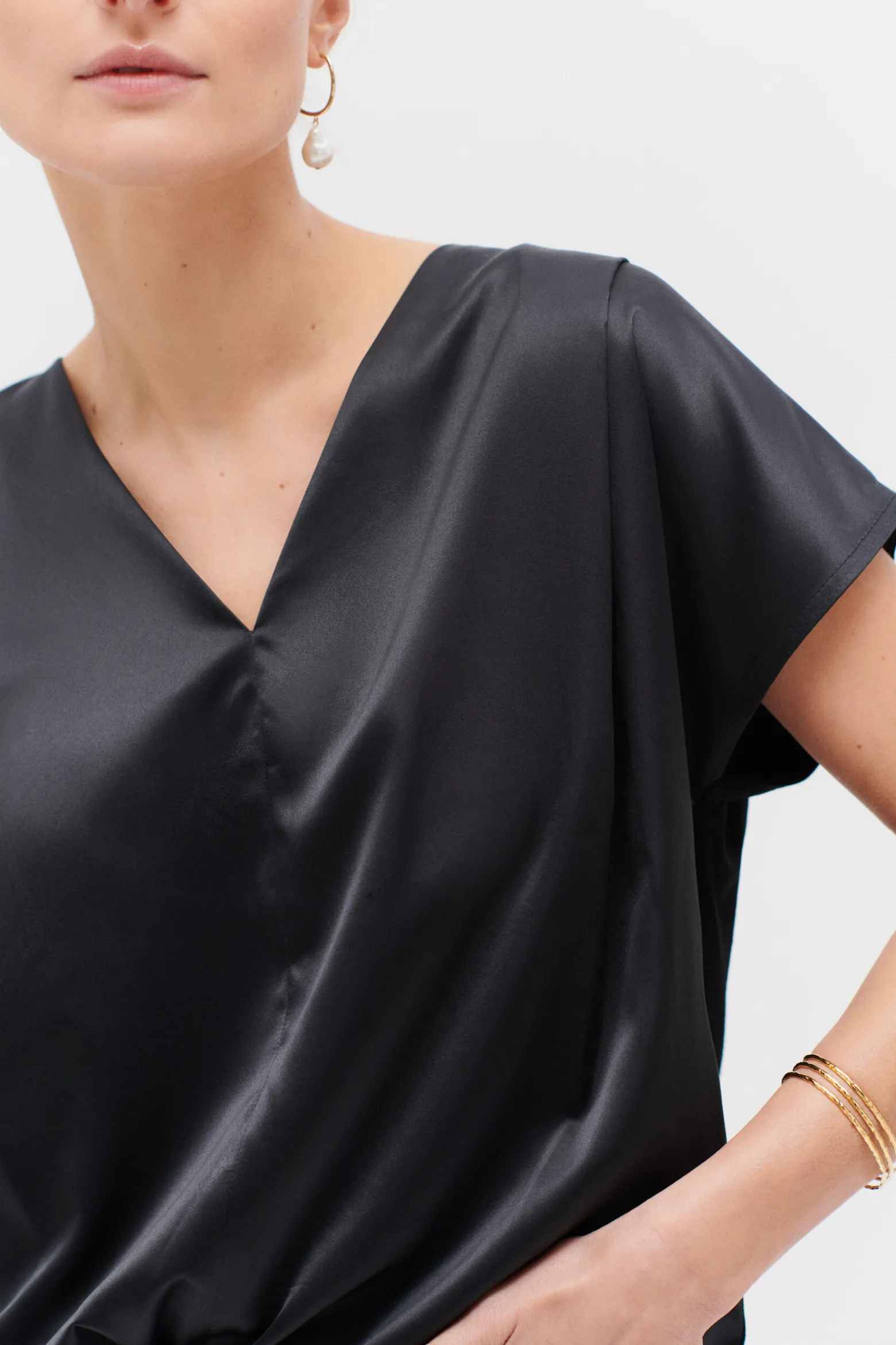 Top Victor Satine Noir Femme*CAROLL Cheap