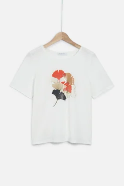 T-Shirt Aja A Visuel Ecru Femme*CAROLL Cheap