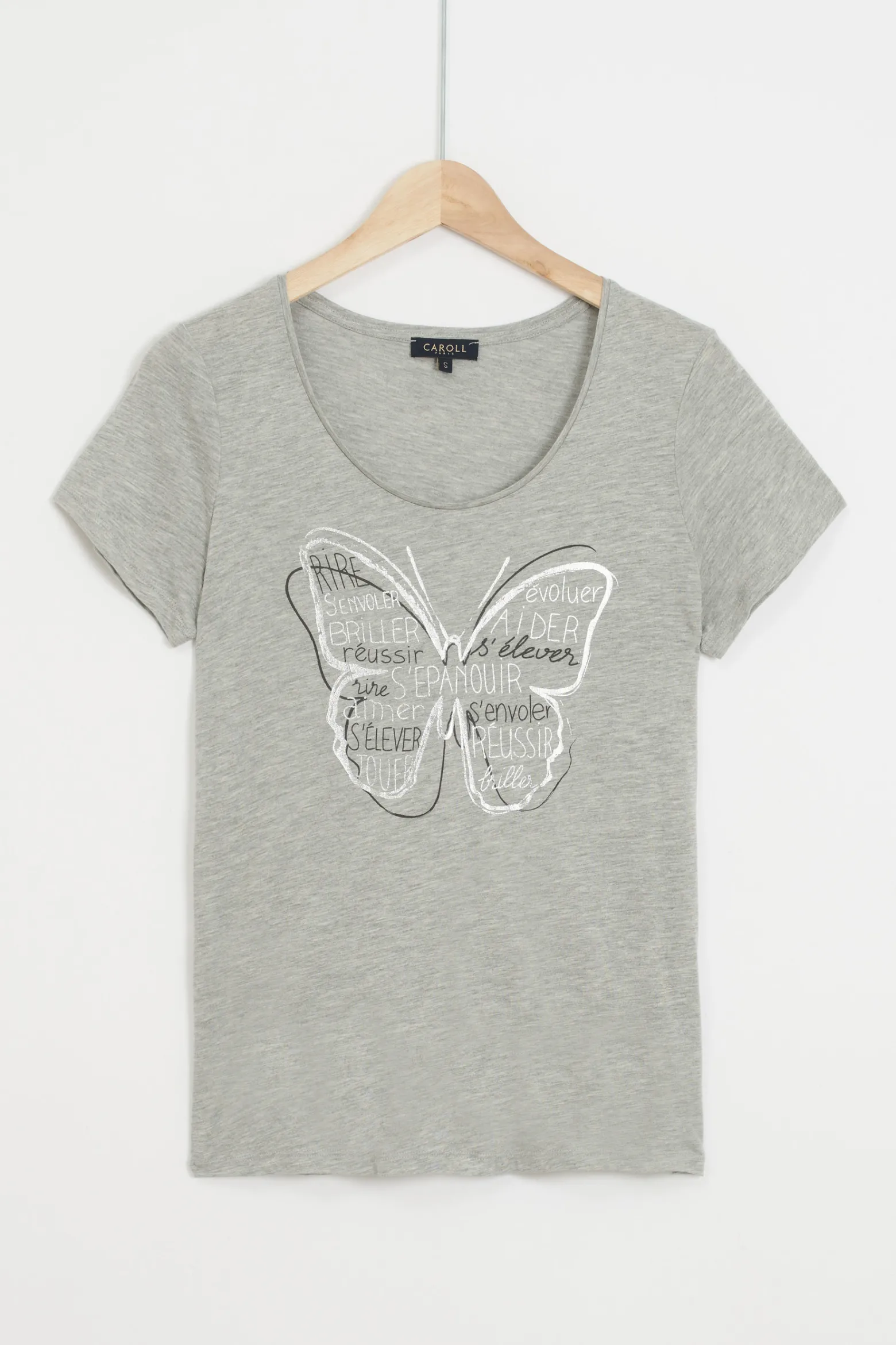 T-Shirt Jamelia Gris Femme*CAROLL Cheap