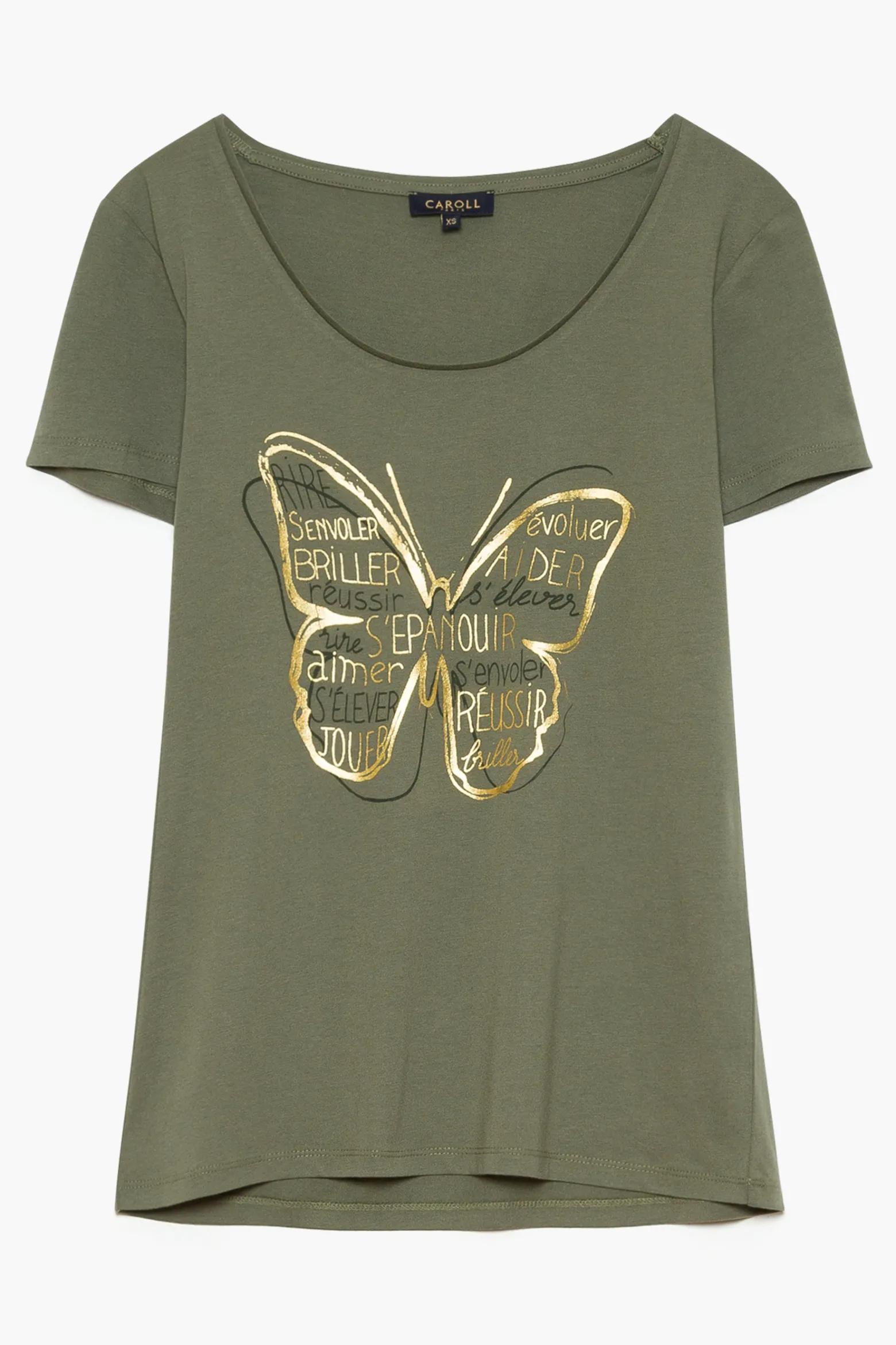 T-Shirt Jamelia Vert Kaki Femme*CAROLL Cheap