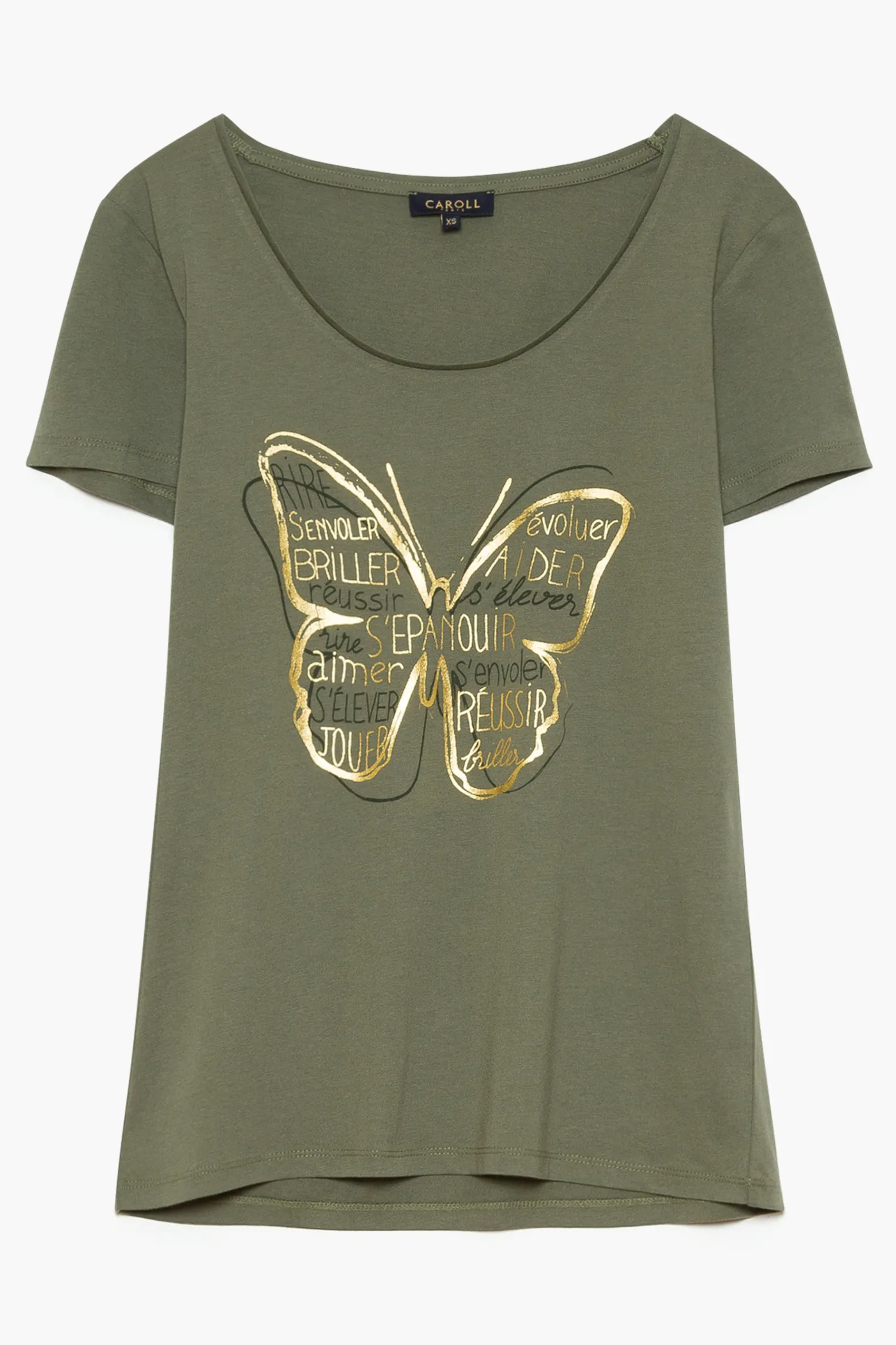 T-Shirt Jamelia Vert Kaki Femme*CAROLL Cheap