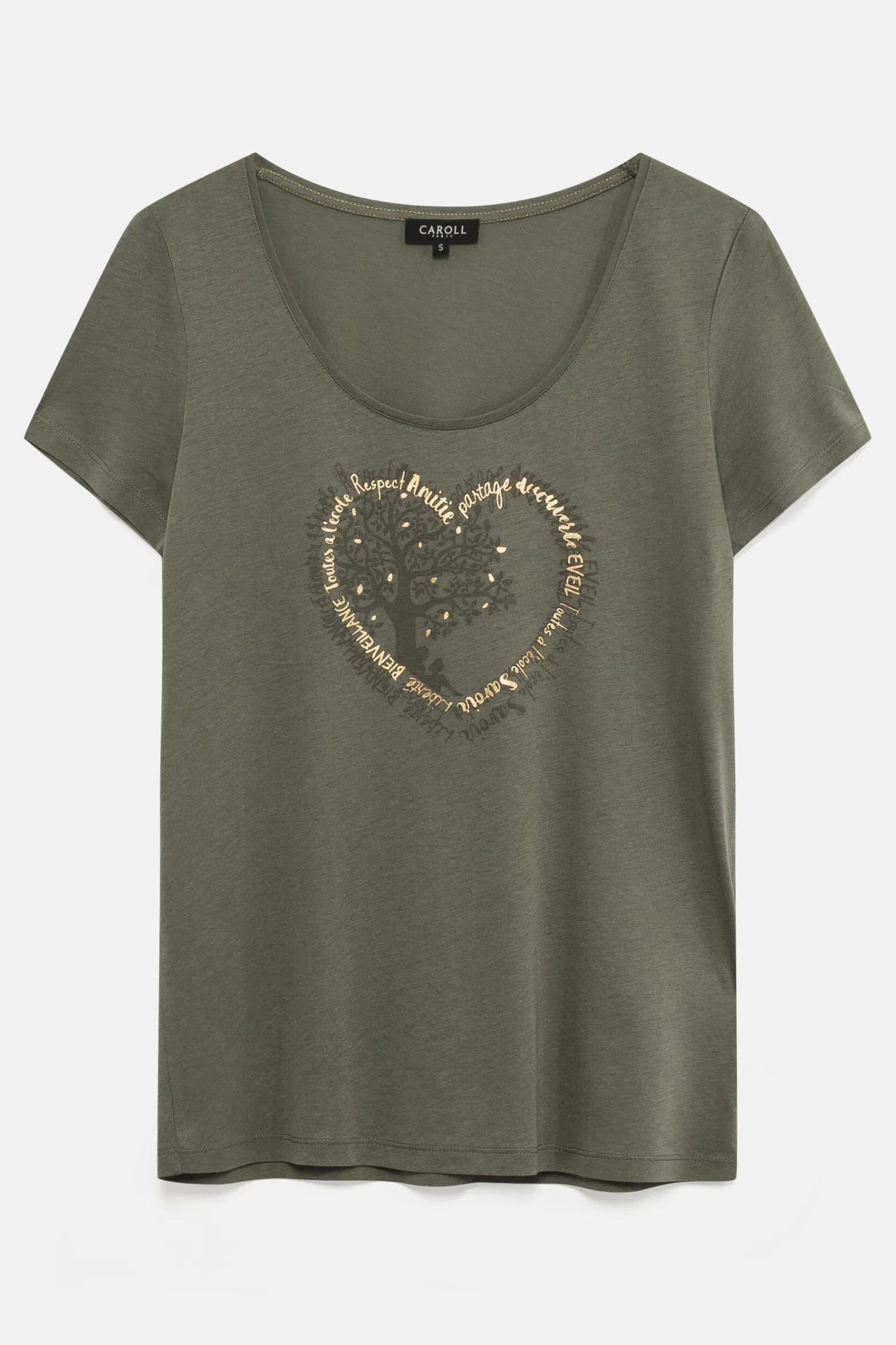 T-Shirt Janice Toutes A L'Ecole Vert Kaki Femme*CAROLL New