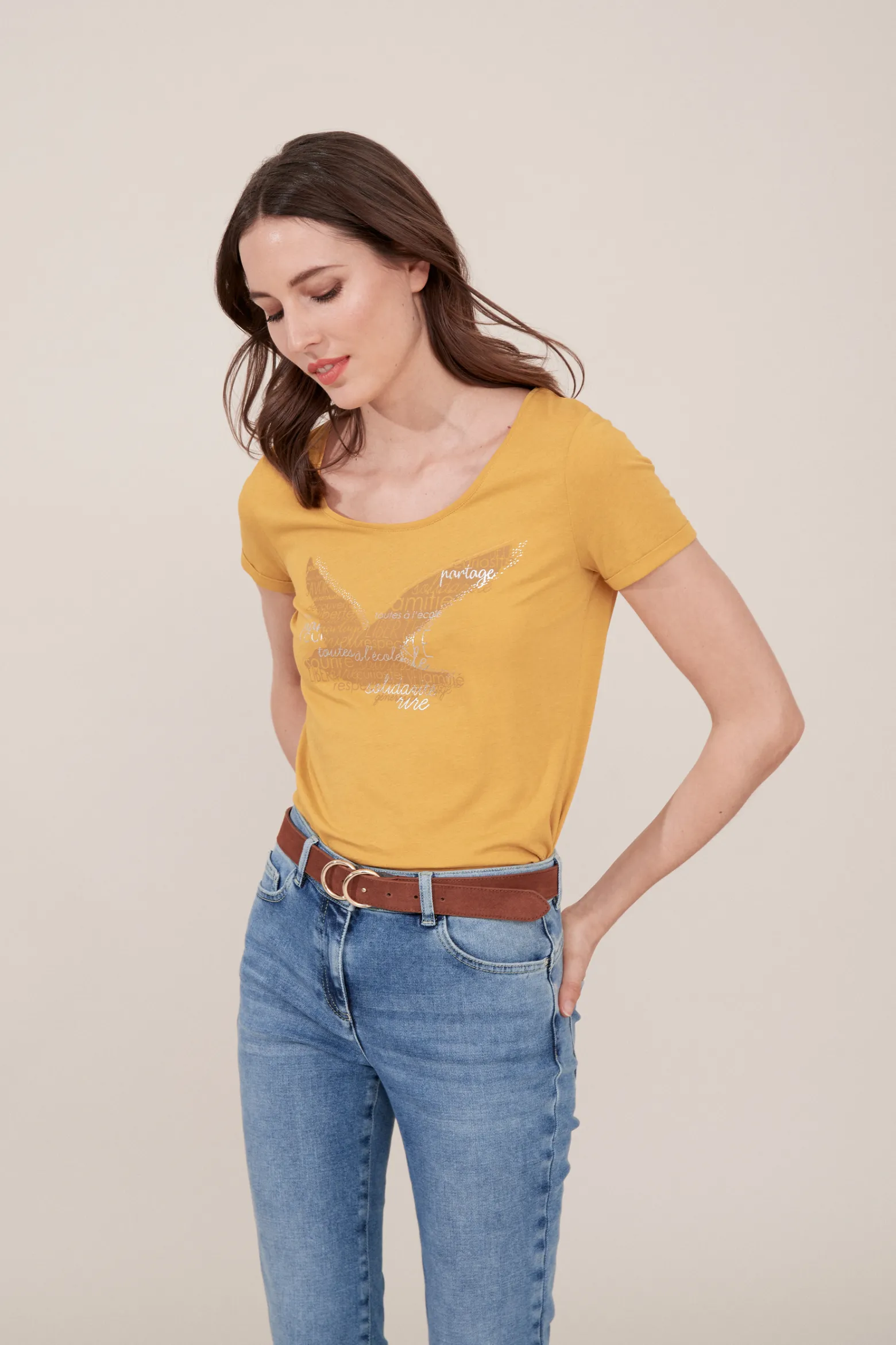 T-Shirt Maddy Jaune Femme*CAROLL Hot