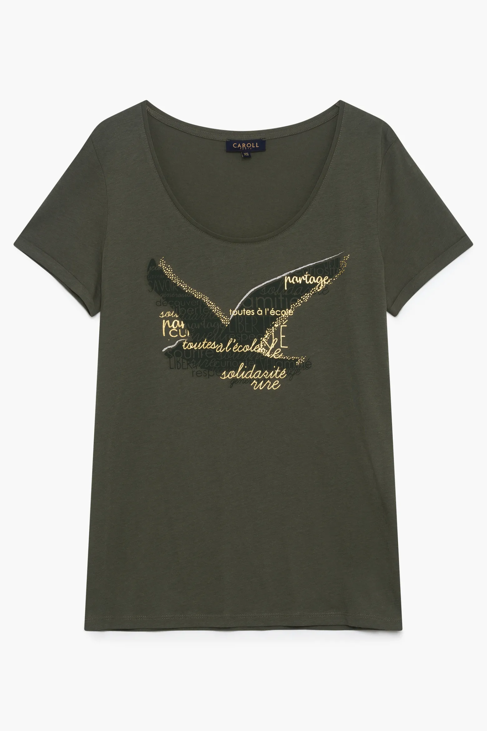 T-Shirt Maddy Vert Kaki Femme*CAROLL Cheap