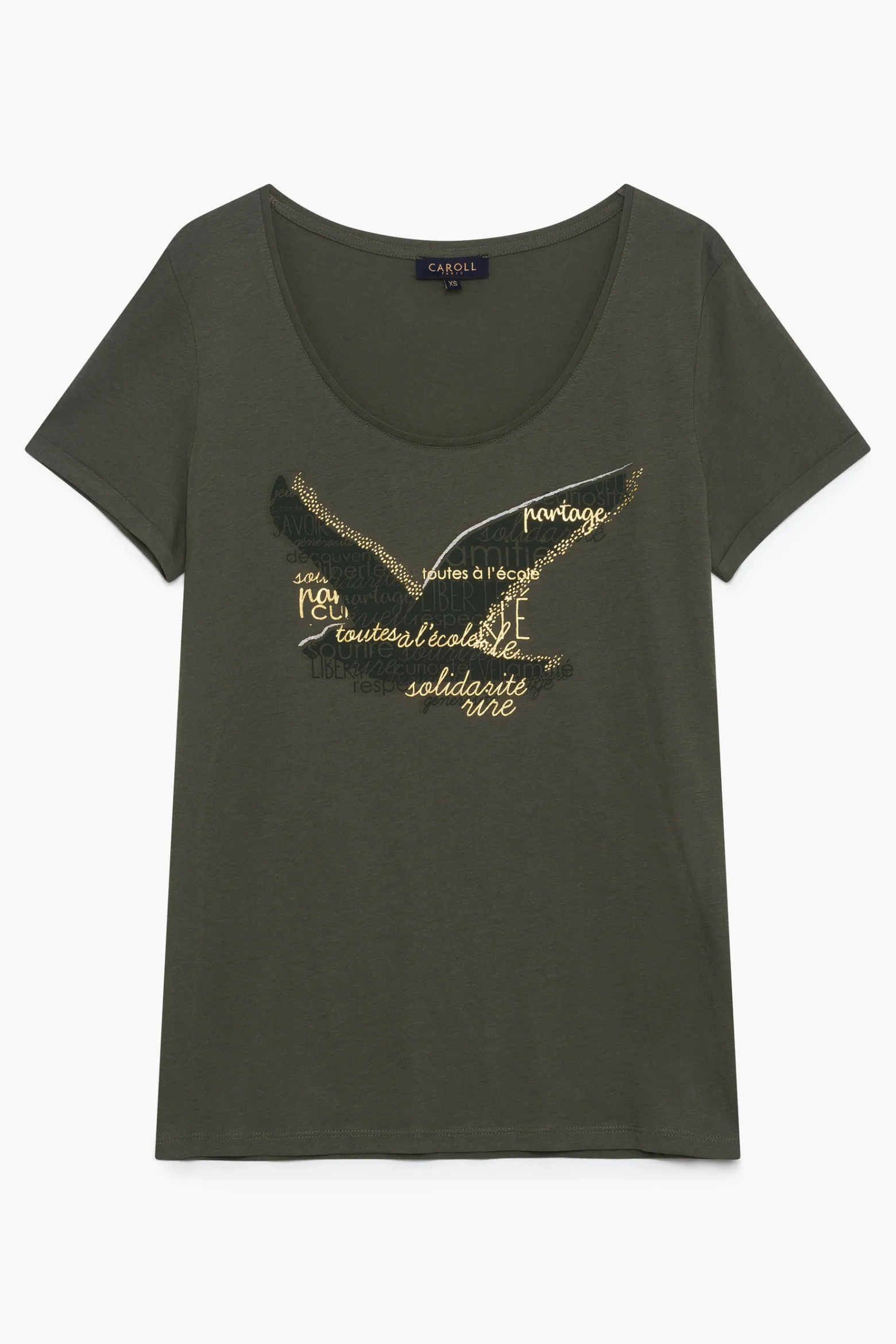 T-Shirt Maddy Vert Kaki Femme*CAROLL Cheap