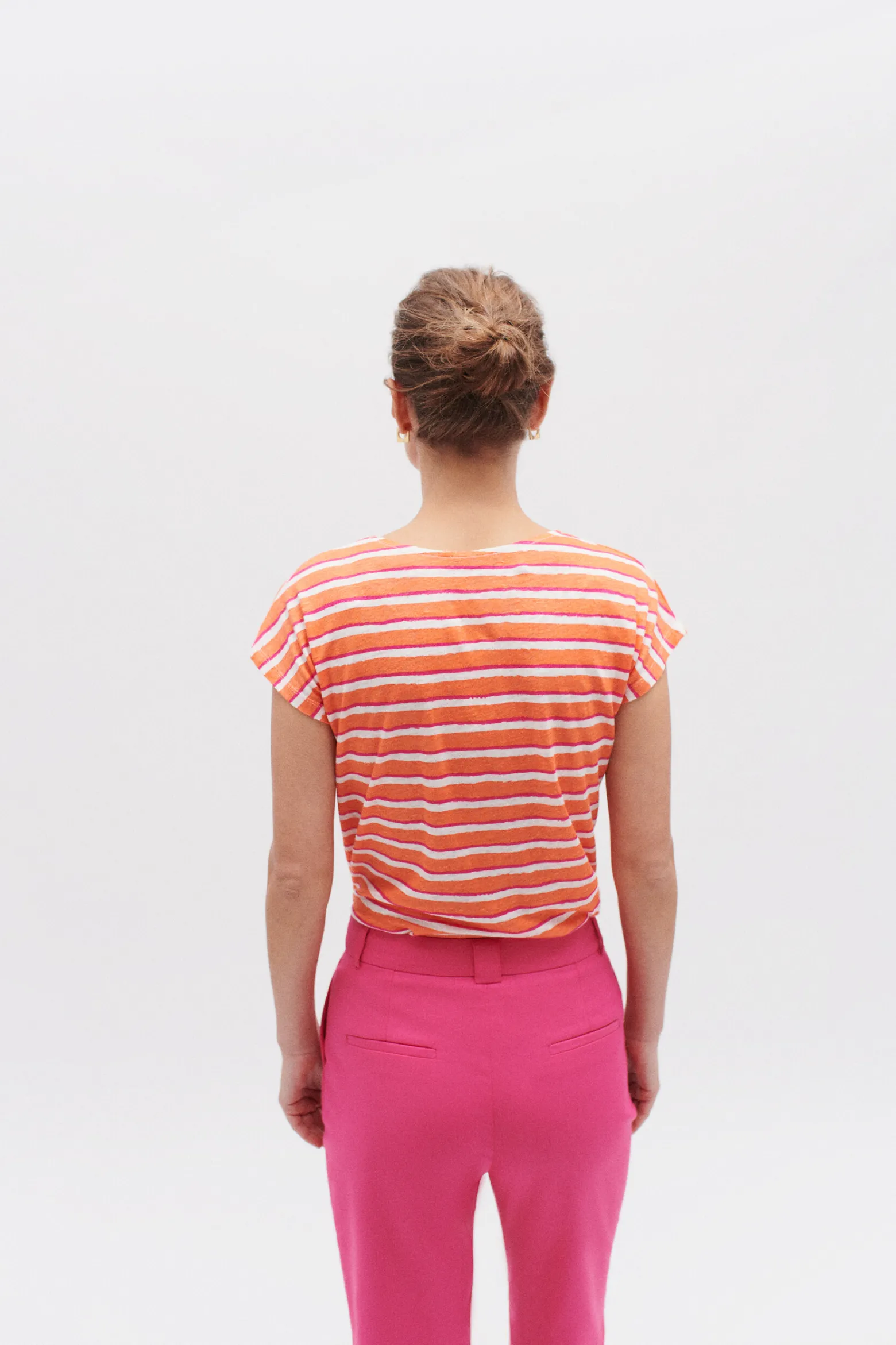 T-Shirt Murina 100% Lin Orange Femme*CAROLL Clearance