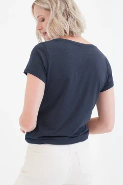 T-Shirt Nessa Bleu Marine Femme*CAROLL Flash Sale