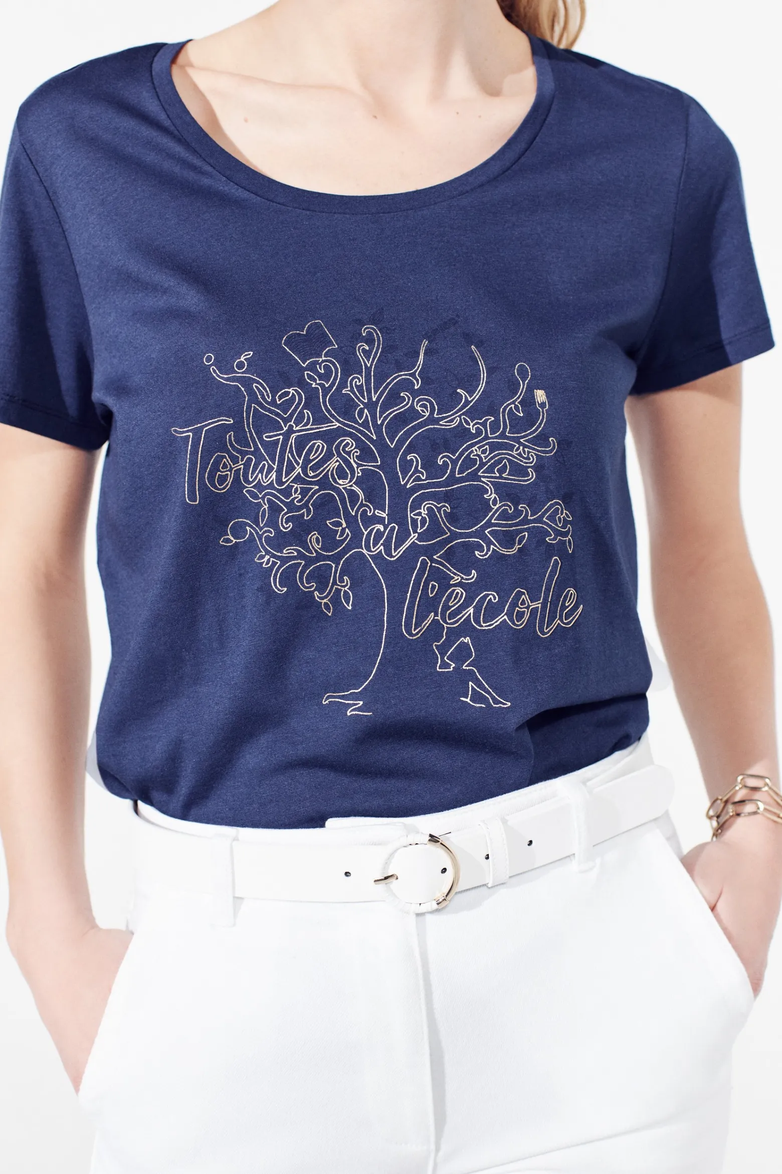 T-Shirt Nessa Bleu Marine Femme*CAROLL Flash Sale