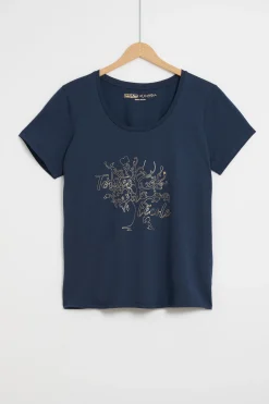 T-Shirt Nessa Bleu Marine Femme*CAROLL Flash Sale
