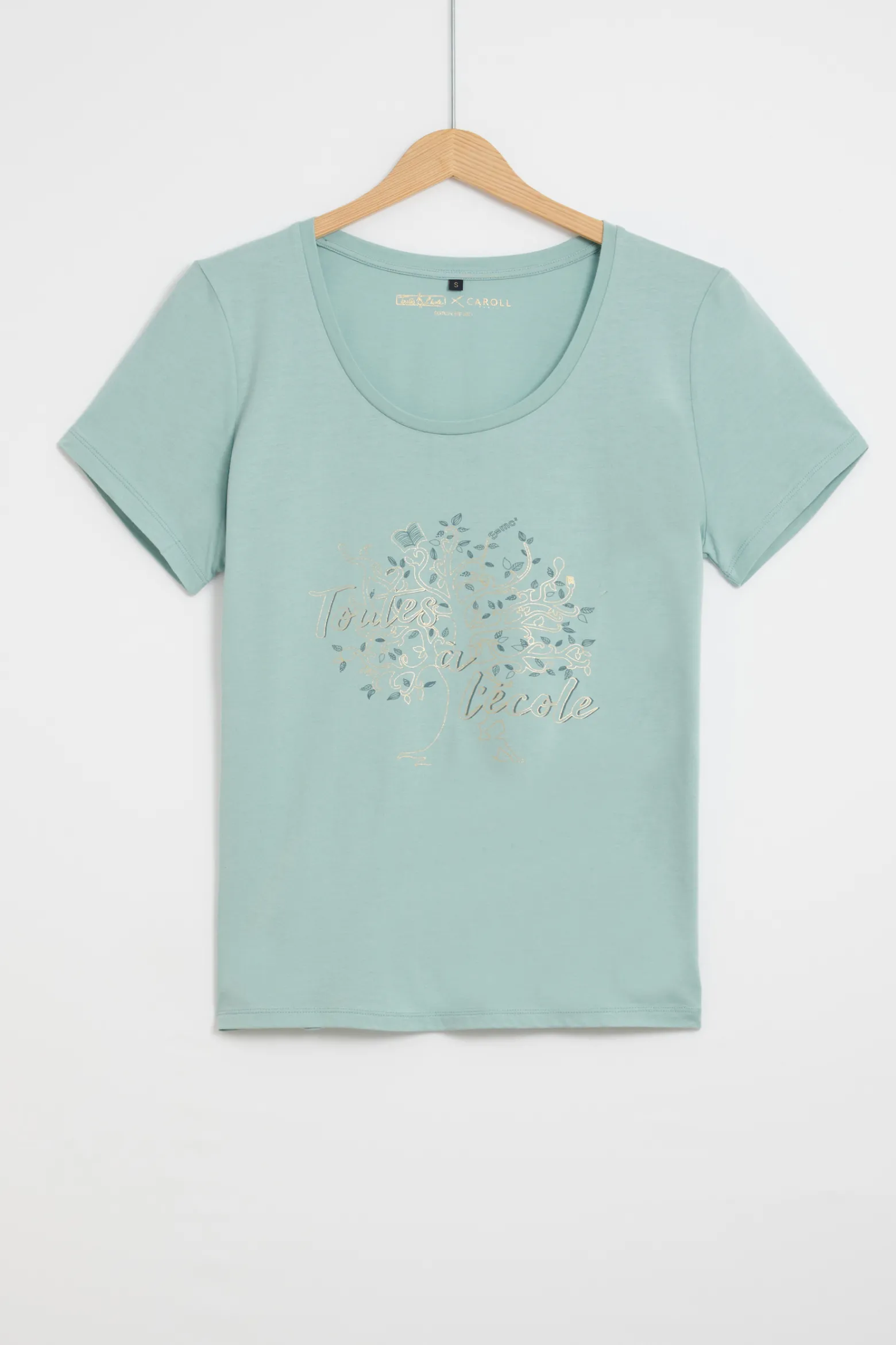 T-Shirt Nessa Vert Clair Femme*CAROLL Flash Sale