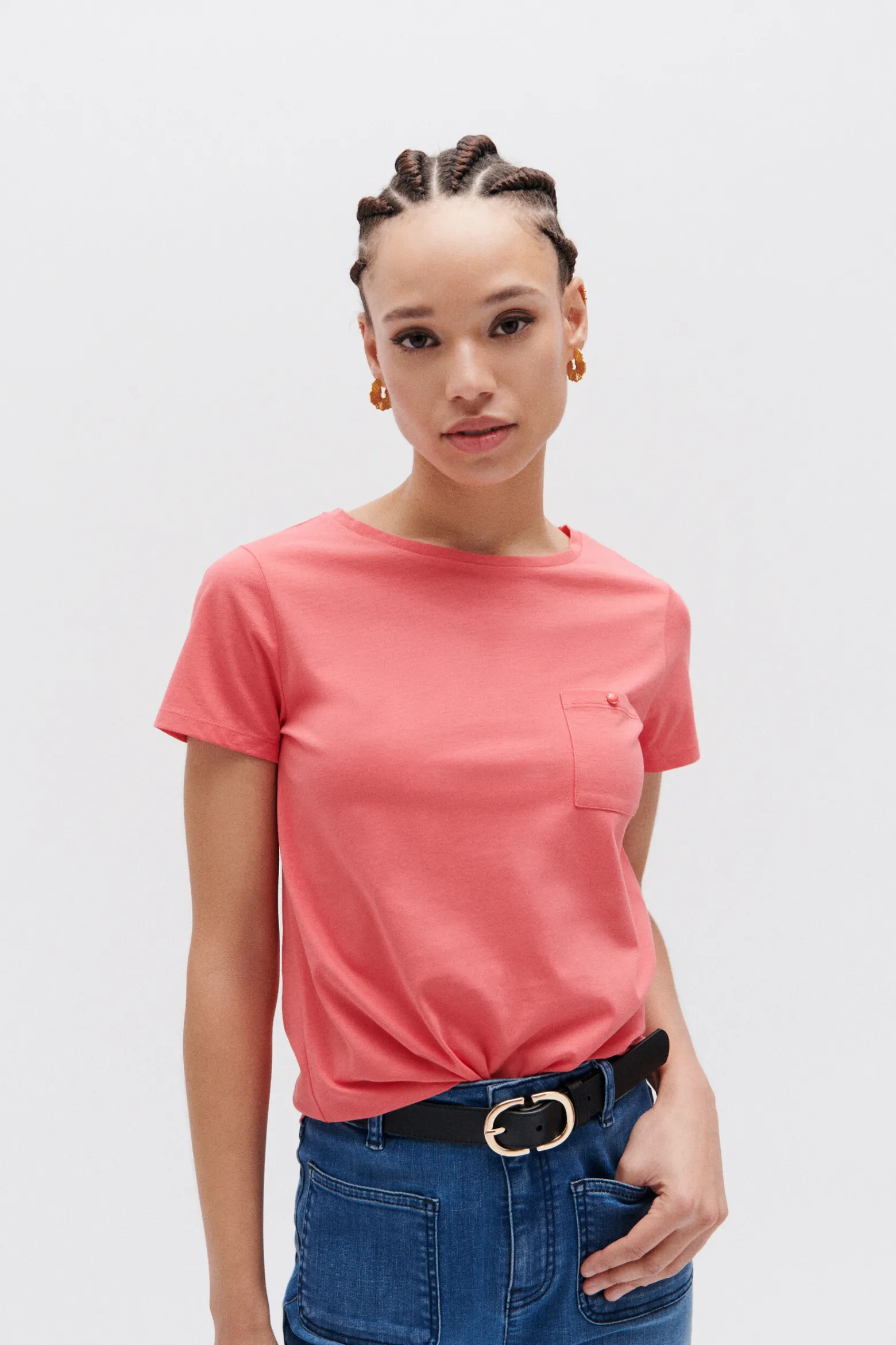 T-Shirt Ninon Rose Corail Femme*CAROLL Hot