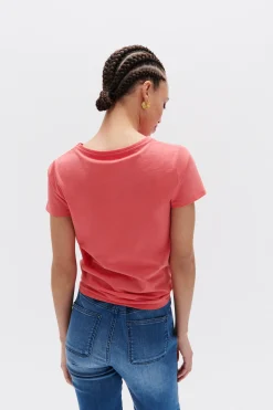 T-Shirt Ninon Rose Corail Femme*CAROLL Hot