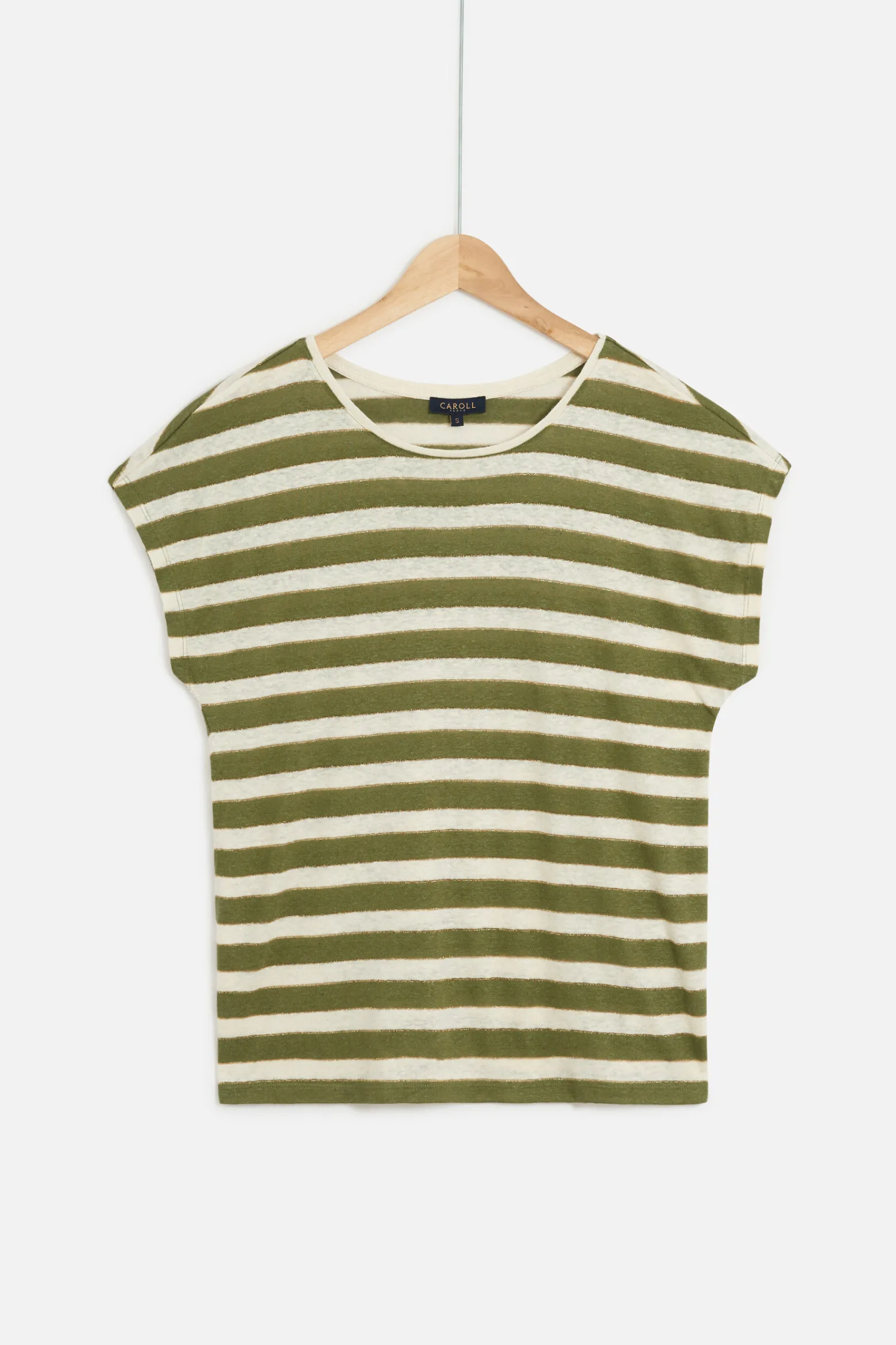 Tshirt Sylvie Vert Kaki Femme*CAROLL Clearance