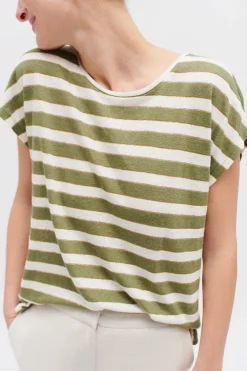 Tshirt Sylvie Vert Kaki Femme*CAROLL Clearance