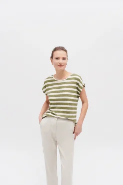 Tshirt Sylvie Vert Kaki Femme*CAROLL Clearance
