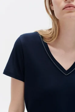 T-Shirt Taylor Bleu Marine Femme*CAROLL Shop