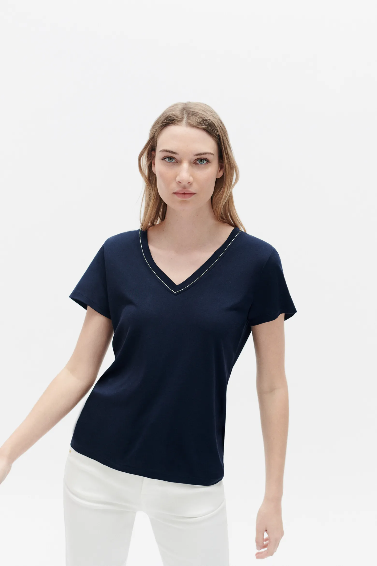 T-Shirt Taylor Bleu Marine Femme*CAROLL Shop