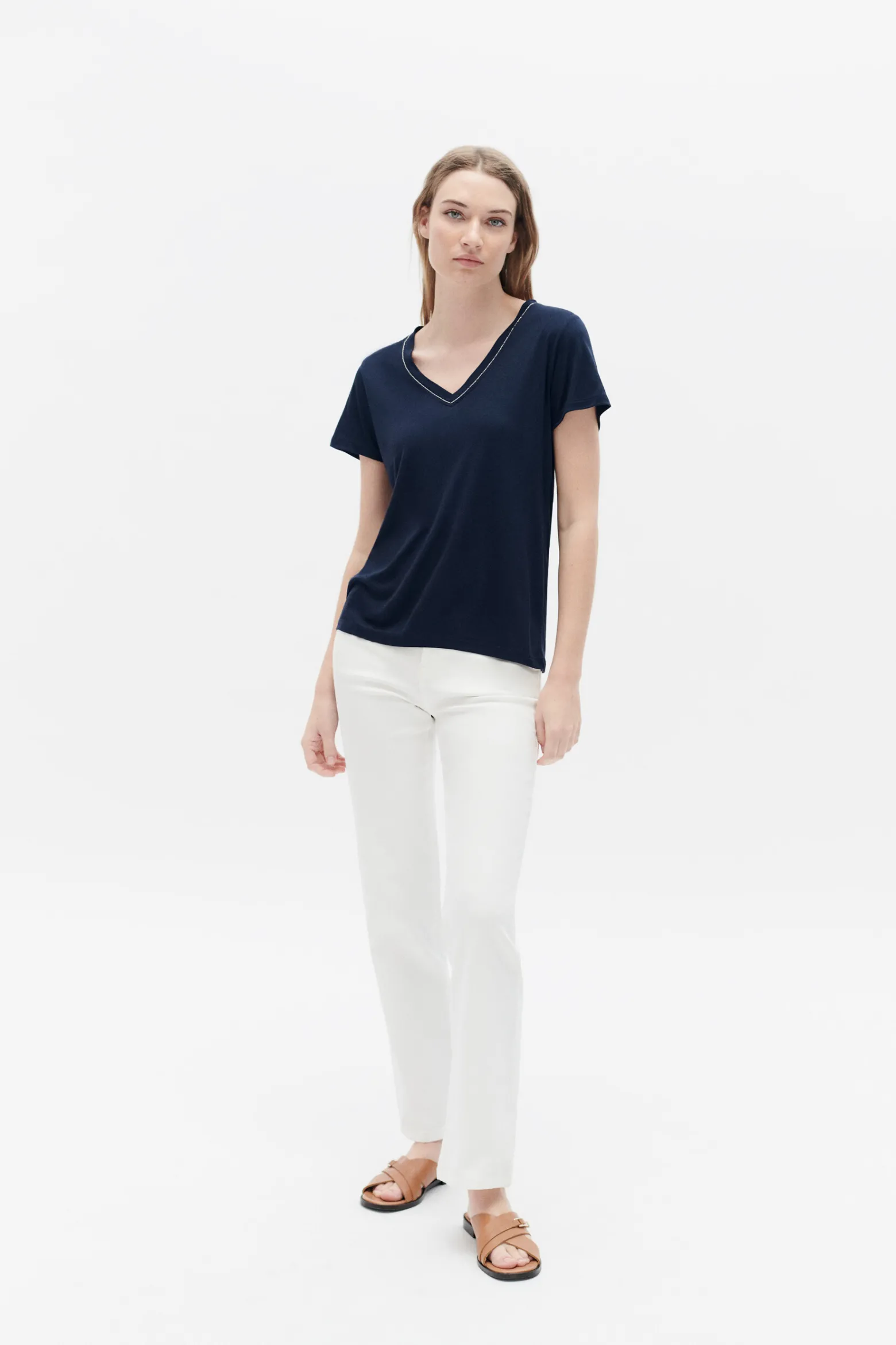 T-Shirt Taylor Bleu Marine Femme*CAROLL Shop