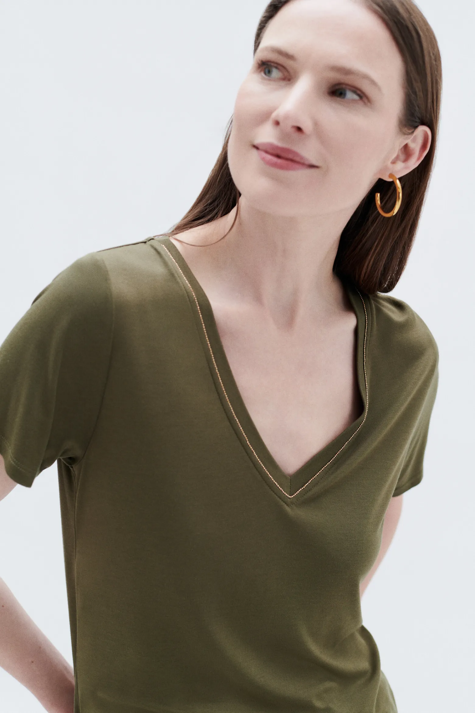 T-Shirt Taylor Vert Olive Femme*CAROLL Cheap