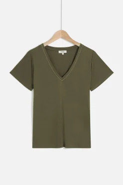 T-Shirt Taylor Vert Olive Femme*CAROLL Cheap
