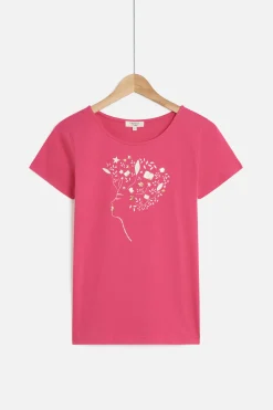 Tshirt Toutes A L'Ecole Rose Fushia Femme*CAROLL Fashion