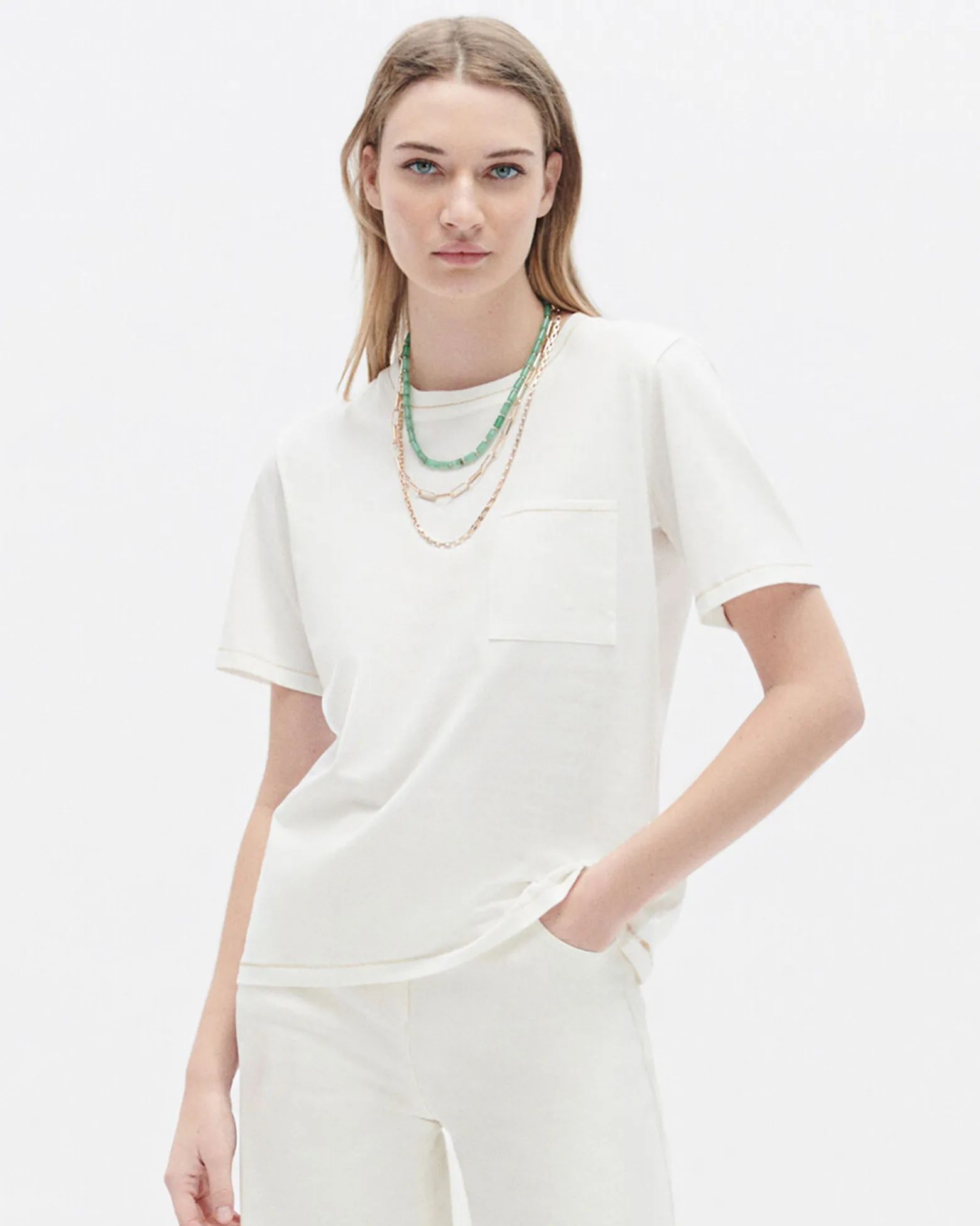 T-Shirt Tvega Blanc Femme*CAROLL Cheap