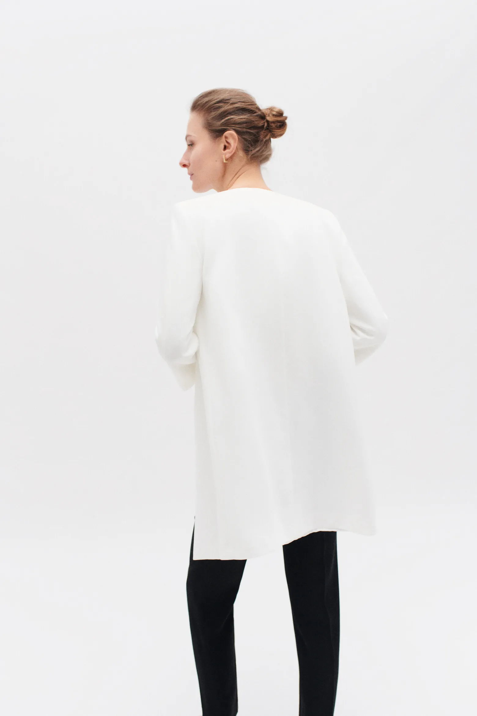 Veste Longueur Midi Et Coupe Structuree. Ivoire Femme*CAROLL Shop