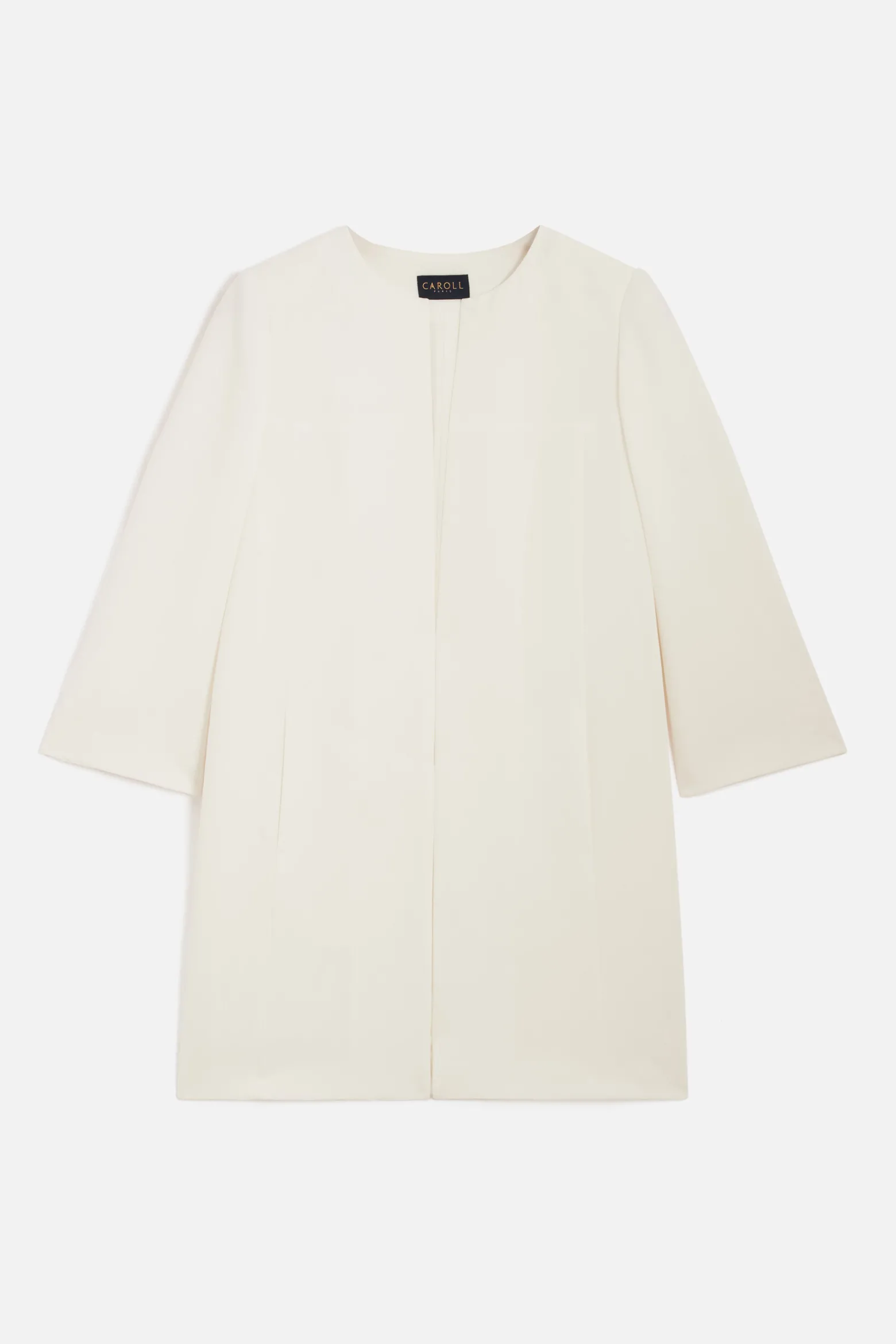 Veste Longueur Midi Et Coupe Structuree. Ivoire Femme*CAROLL Shop