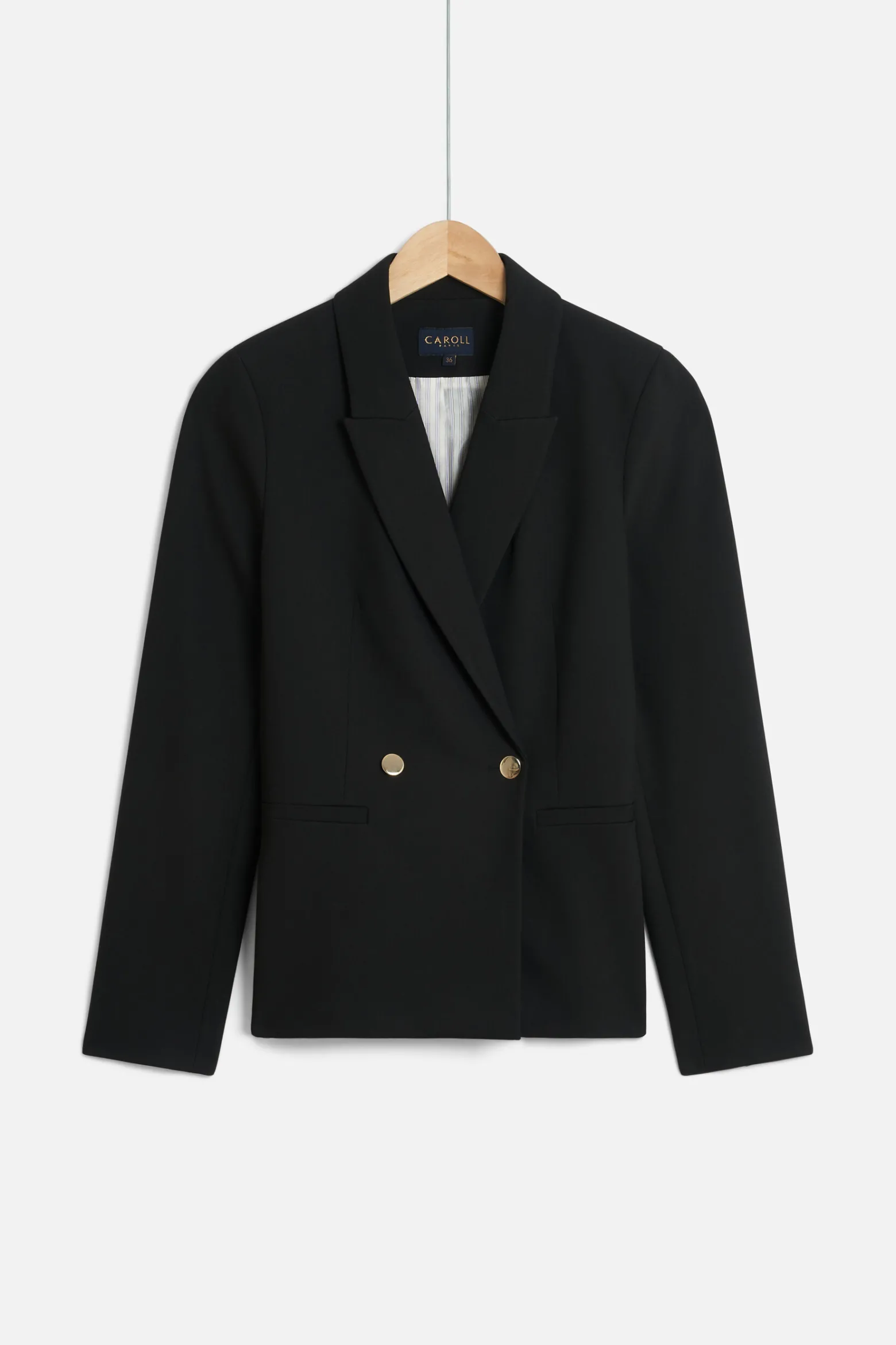 Veste Octavie Double Boutonnage Noir Femme*CAROLL Best